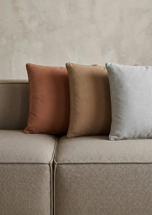Mary, Cushion cover, L50xW50cm, Brown (brun)/Genuine Brown/Natural Brown