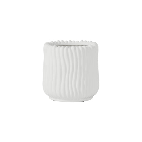April, Pot, dia30xH29,5cm, Crisp White