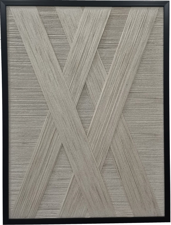 Skyline, Thread Art, L50xH74xW3cm, Beige