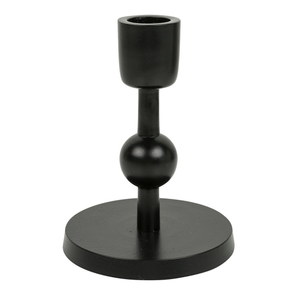 Edgar, Candlestick, dia9xH13 cm, Black