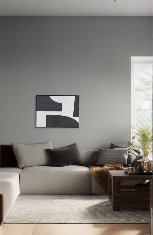 Belmore, Canvas Print, H80xW60xD3,2cm, Black/White