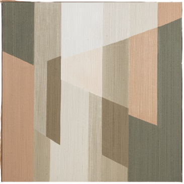 Leo, Canvas Print, H100xW100xD3,8cm, Green/Brown