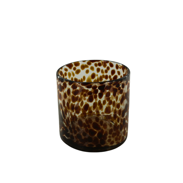 Quis, Candle holder, dia14,5xH14,5cm, White/Brown
