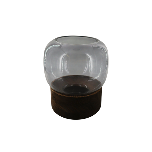 Edward, Vase, dia19,5xH23,5cm, Dark Grey (mörkgrå)/Elephant Grey/Dk Grey Melange