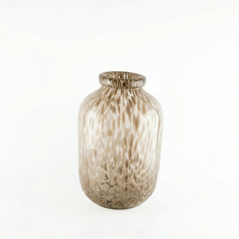 Gosa, Vase, dia17xH27cm, White/Dark grey