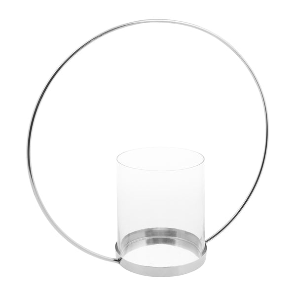 Sander, Lantern, H34.5xW34.5xD12 cm, Silver/Clear