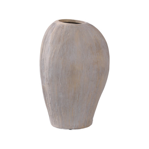 Estrid, Vase, H35xW22xD16,5cm, Dust White