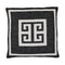 Lugano, Cushion Cover, H45xW45cm, Charcoal/Off White