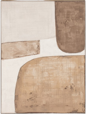 Ellis, Painting, H120xW90xD3,8cm, Light brown