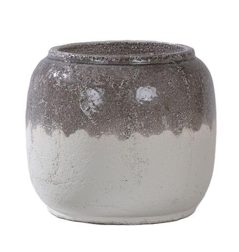 Earth, Pot, dia31xH27xW31cm, Grey/Off White