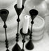Bolly, Candle stick, dia6xH28cm, Black