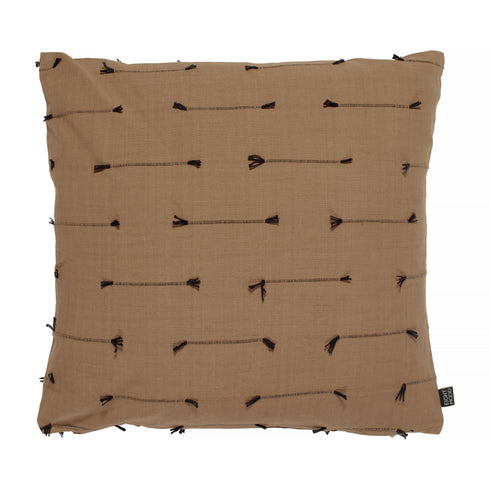 Ransvik, Cushion Cover, H50xW50cm, Black/Tobacco
