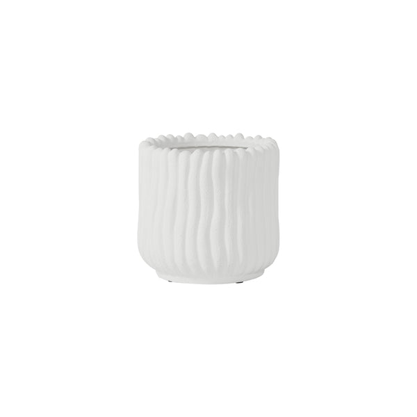 April, Pot, dia22xH21cm, Crisp White