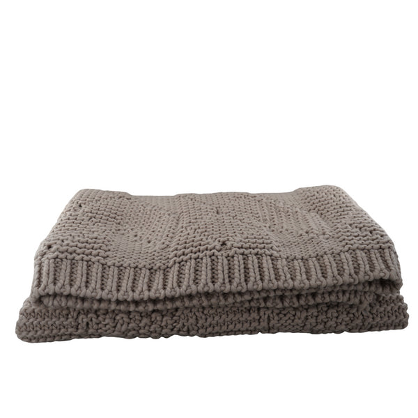 Luca, Throw, L152xW127cm, White/White Washed