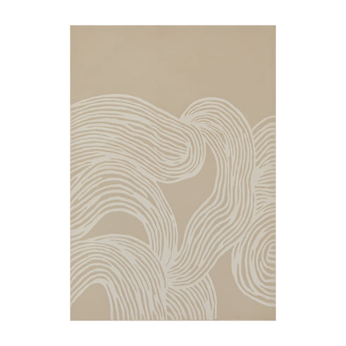 Lines, Canvas Print, H100xW70xD3cm, Sand/White
