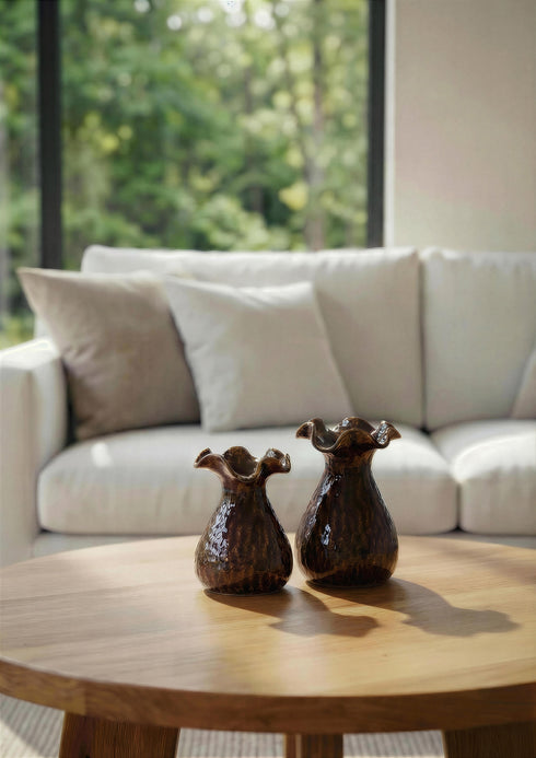 Nord, Vase, dia21,5xH33,5xW21,5cm, Dark Brown (mörkbrun)/Cocoa Brown