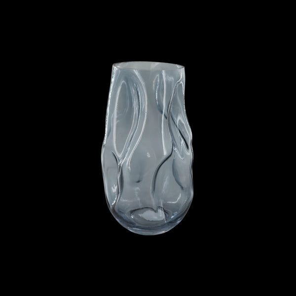 Adela, Vase, dia17xH27cm, Grey (grå)Metallic/Natural Grey/Silver