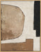 Almost, Framed printing linen weave gesso canvas, H100xW80xD3.8cm, Camel/beige/black