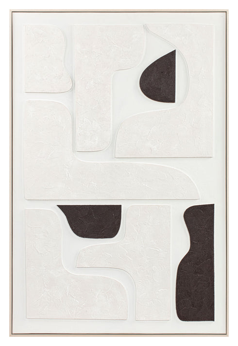 Cartus, 3D, Painting, H120xW80xD4,5cm, Black/White