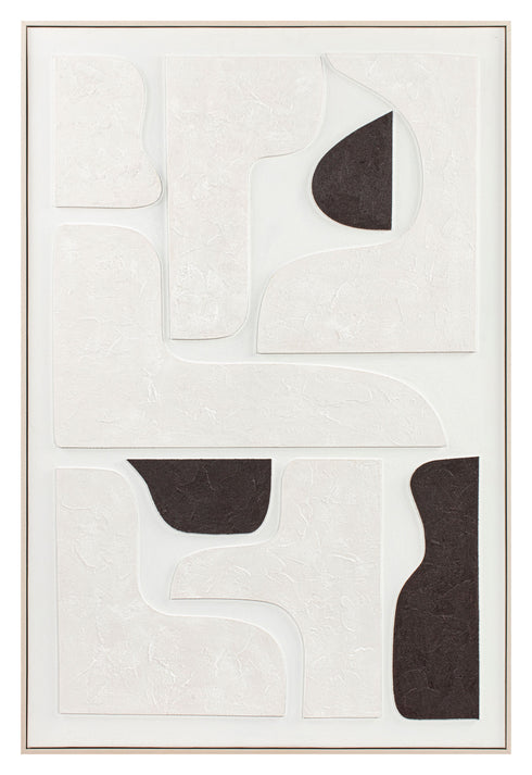 Cartus, 3D, Painting, H120xW80xD4,5cm, Black/White