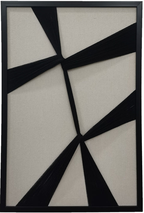 Sunset, Thread Art, L50xH74cm, Beige/Black