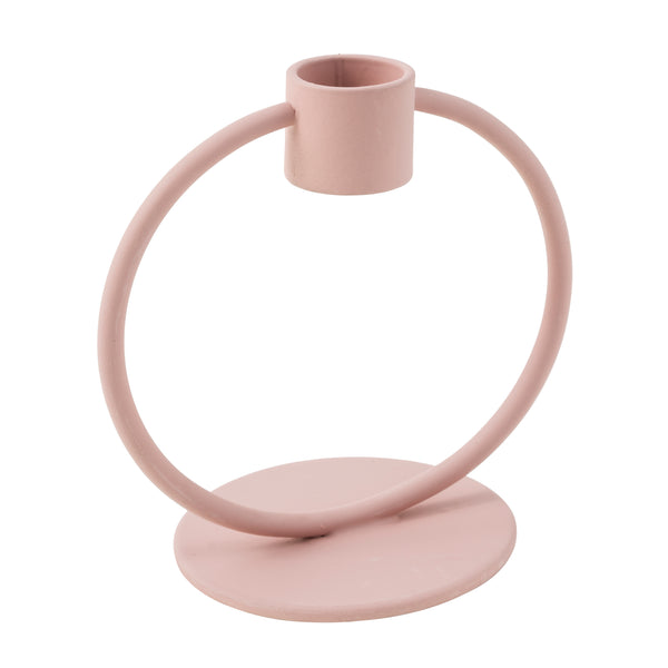 Sander, Candle Holder, H10.9xW10xD7cm, Light Rose