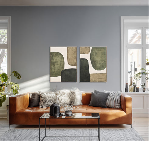 Noam, Painting, H120xW90xD3,8cm, Green