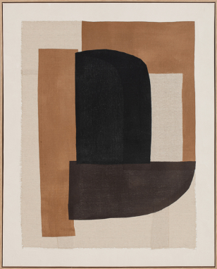 Ada,Framed Framed hand painting , H100xW80xD3,8cm, Black/Rust