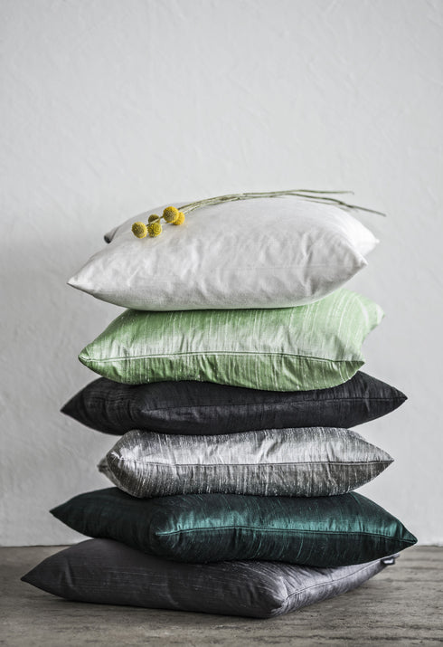 Dupion, Cushion Cover, Apple green, 50x50cm, Plain