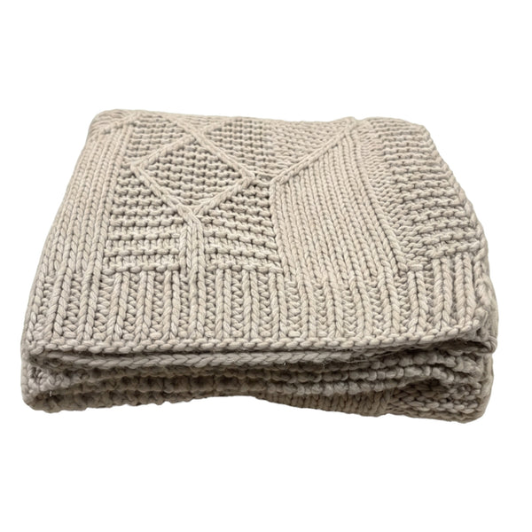 Luca, Throw, L152xW127cm, White/White Washed