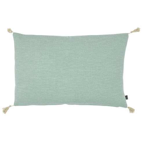 Lily jute, Cushion Cover, W40xL60cm, Sky Mint, Tassels