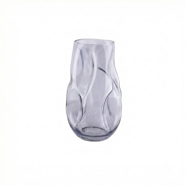 Adela, Vase, dia17xH27cm, Grey (grå)Metallic/Natural Grey/Silver