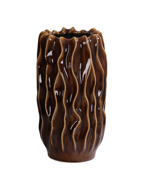 Wild Clay, Vase, dia21xH37.5cm, Dark Brown