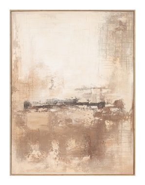 Remy, Painting, H120xW90xD3,8cm, Light brown