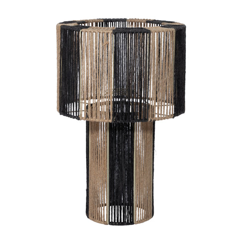 Tournelle, Lamp Shade, dia37xH57cm, Natural/Black