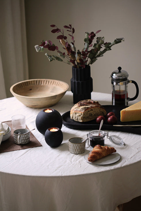 Pietro, Candle Holder, dia15xH14cm, Black