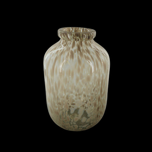 Gosa, Vase, dia17xH27cm, White/Dark grey