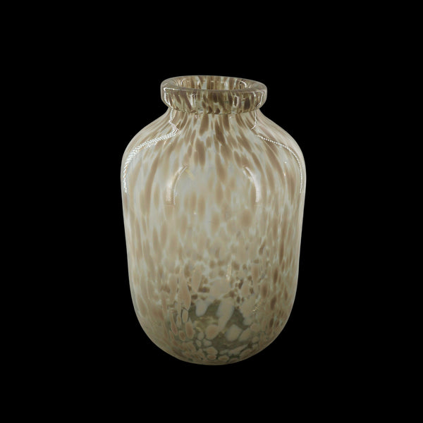 Gosa, Vase, dia17xH27cm, White/Dark grey