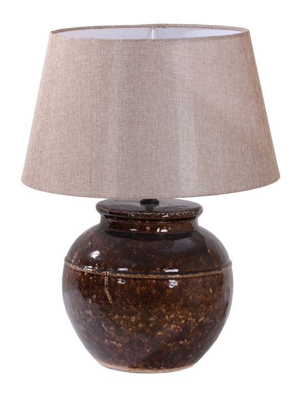 Bluff, Lamp base, dia30xH39xW30cm, Dark Brown (mörkbrun)/Cocoa Brown