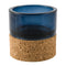 Puritan, Candle Holder, dia8.5xH8.5cm, Dark Blue/Light Brown