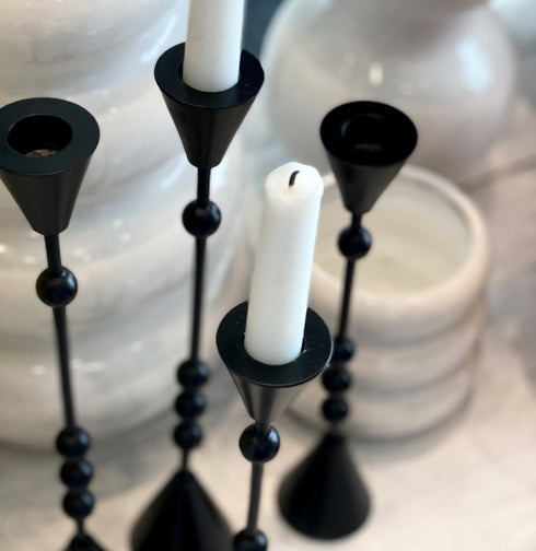 Bolly, Candle stick, dia6xH28cm, Black