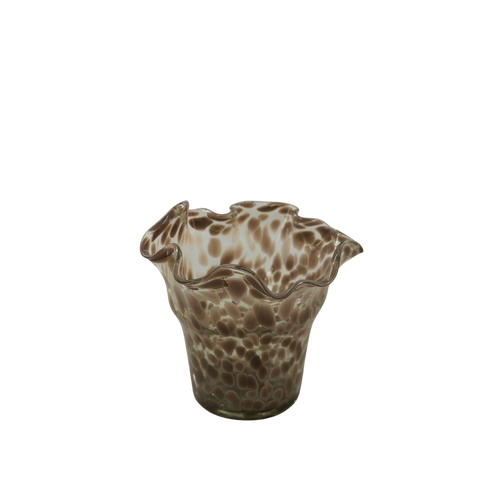 Macaw, Vase, H15xW19,5cm, White/Dark grey