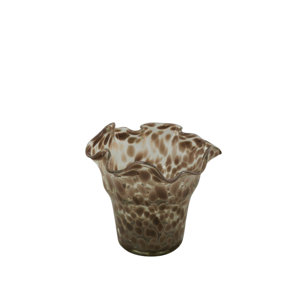 Macaw, Vase, H15xW19,5cm, White/Dark grey