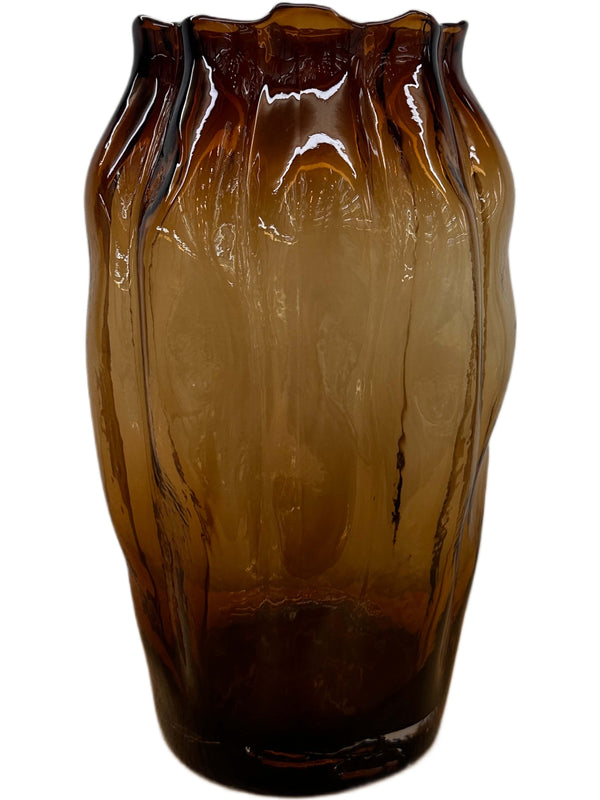 Alice, Vase, dia17xH30cm, Amber (bärnsten)/Burnt Gold