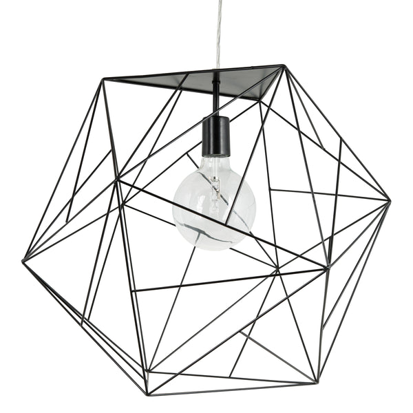 Cape town, Ceiling lamp, 51x45, black, stainless steel