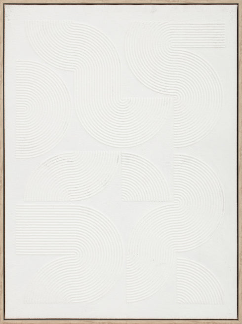 Fjord, Painting,H80xW60xD2,8cm, Off white /Antique White