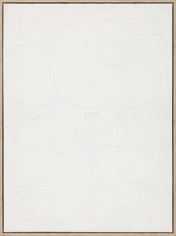 Fjord, Painting,H80xW60xD2,8cm, Off white /Antique White