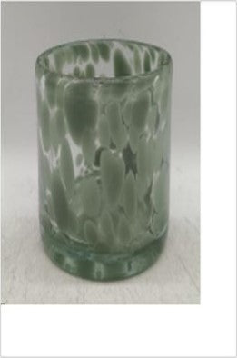 Hana, Candle holder, dia8xH8cm, White/Brown