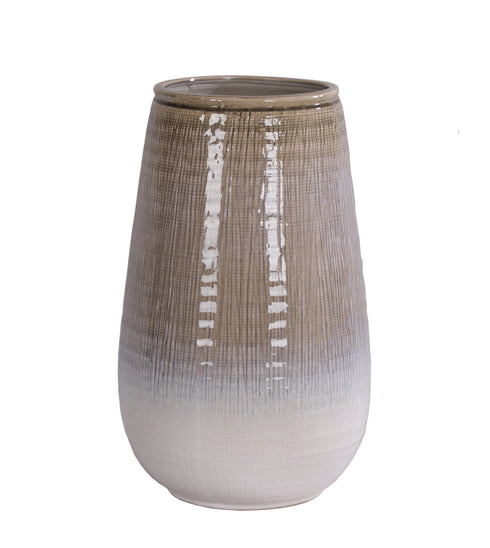 Earthbound, Vase, dia33.5xH54cm, Brown/white