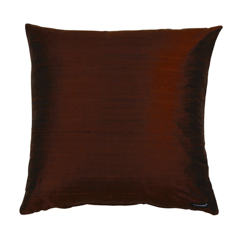 Dupion, Cushion Cover, Brown, 50 x 50 cm, Plain